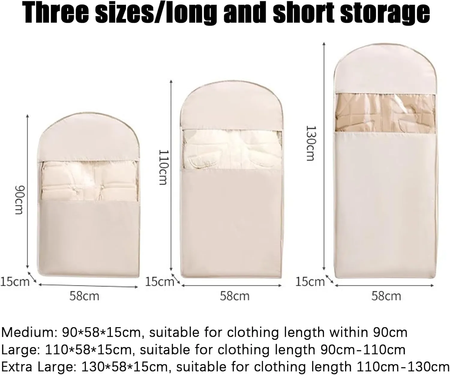 Space Saving Hanging Garment Bag with Self Compression Zipper, Taprinferior Hanging Garment Bag, Large Garment Bags (Pink,S)