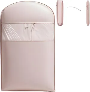 Space Saving Hanging Garment Bag with Self Compression Zipper, Taprinferior Hanging Garment Bag, Large Garment Bags (Pink,S)