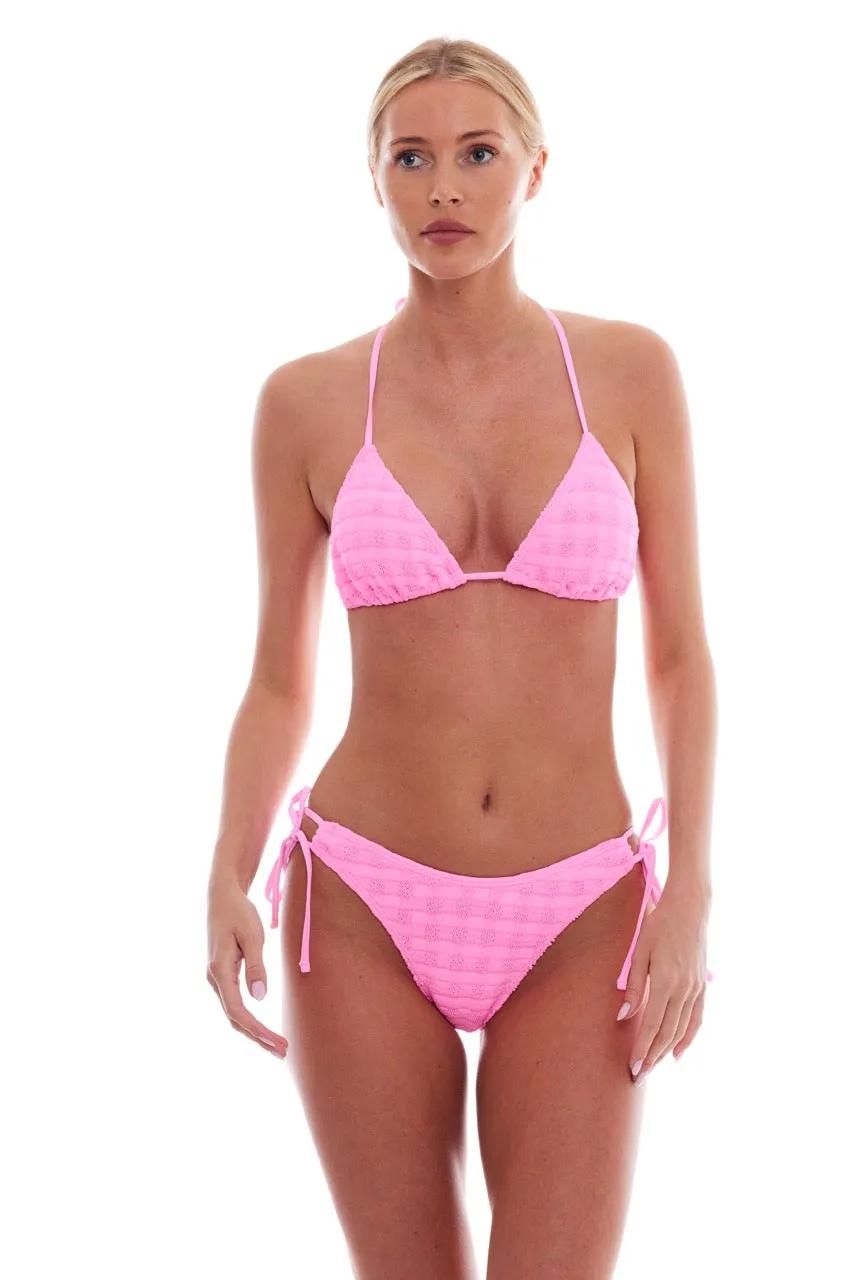 SQUARES Jamaica Triangle Strings One Size Bikini TOP ONLY