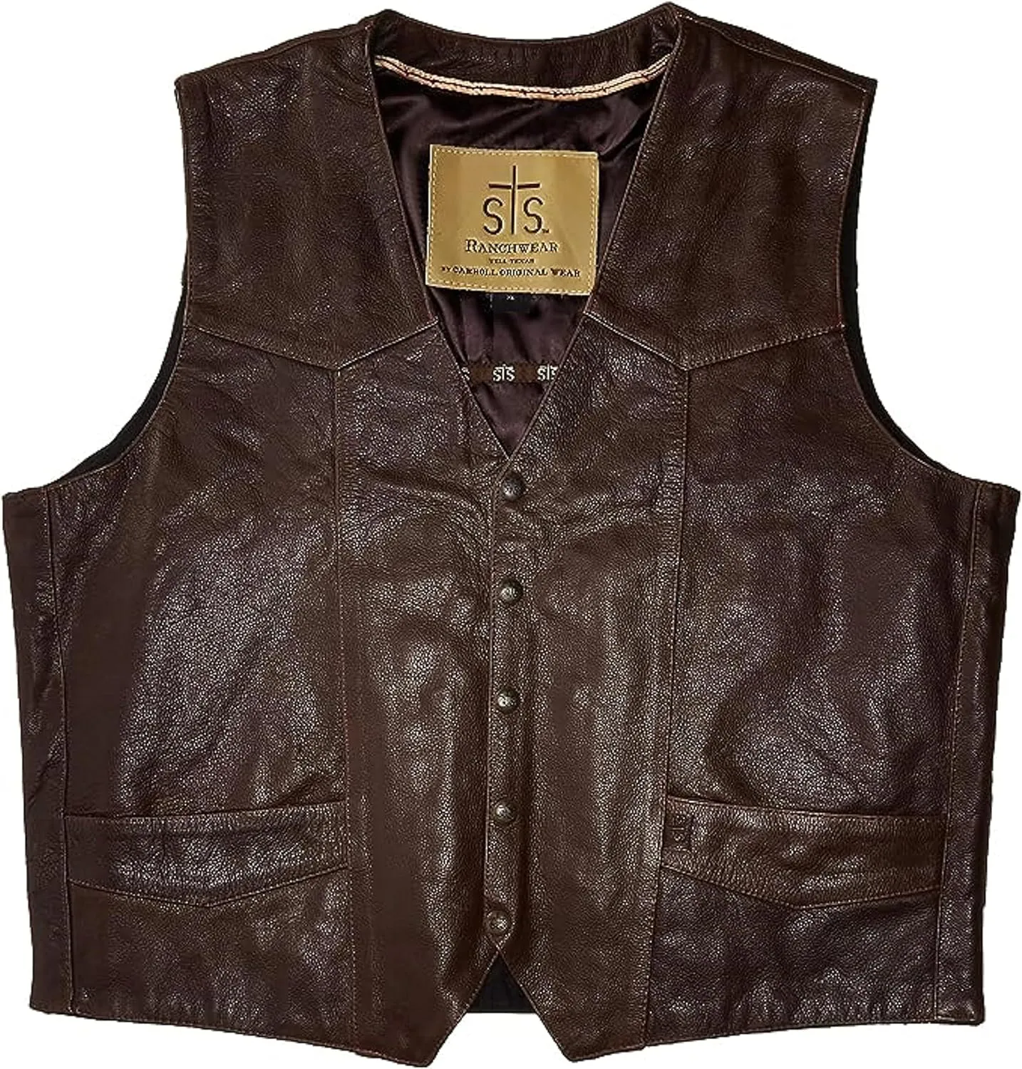 STS Ranchwear mens Lightweight Classic Leather VestLightweight Classic Leather Vest