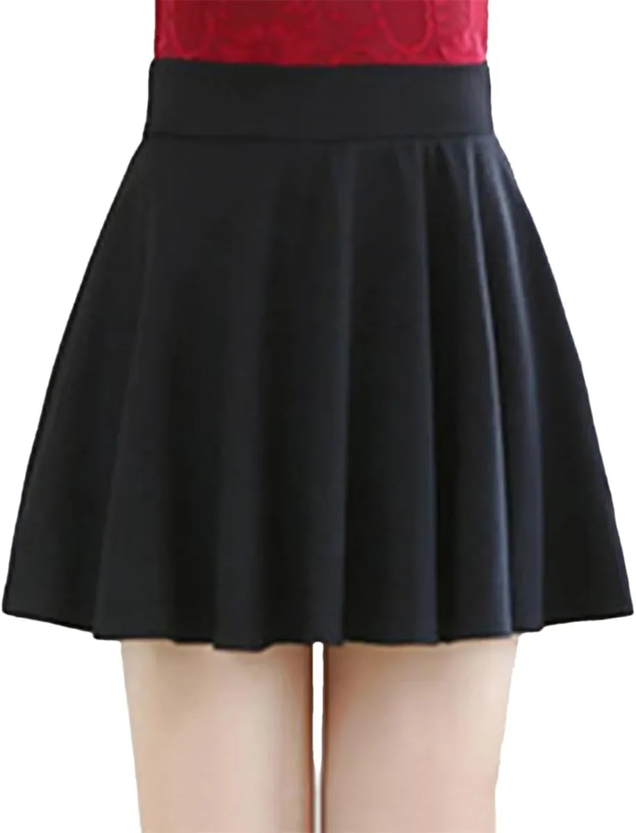 Summer Women Skirt Elastic Midi Skirts Pleated Black Sexy Stripe Mini Short School Skirts