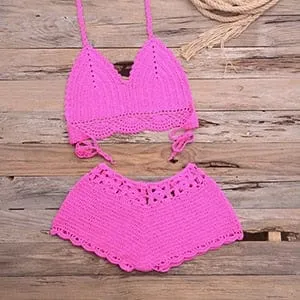 Sweet Knitted Crochet Swimsuit