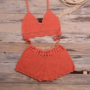 Sweet Knitted Crochet Swimsuit