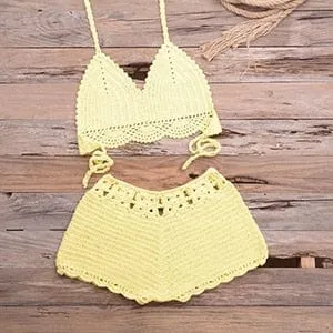 Sweet Knitted Crochet Swimsuit