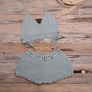 Sweet Knitted Crochet Swimsuit