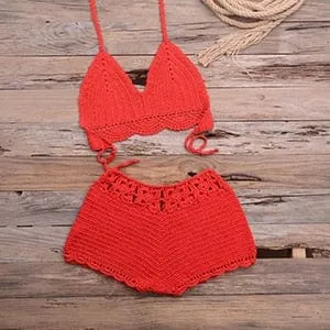 Sweet Knitted Crochet Swimsuit