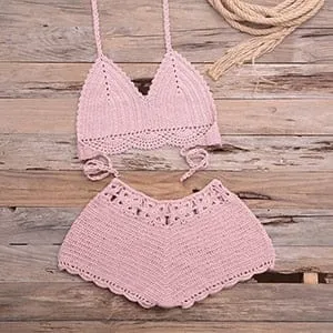 Sweet Knitted Crochet Swimsuit