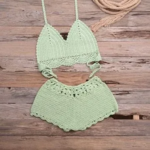 Sweet Knitted Crochet Swimsuit