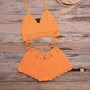 Sweet Knitted Crochet Swimsuit