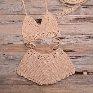 Sweet Knitted Crochet Swimsuit