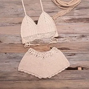 Sweet Knitted Crochet Swimsuit