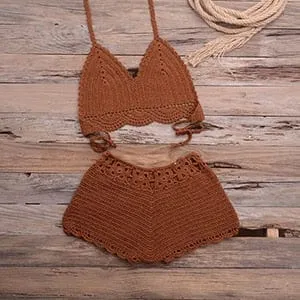 Sweet Knitted Crochet Swimsuit