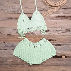 Sweet Knitted Crochet Swimsuit