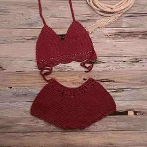 Sweet Knitted Crochet Swimsuit