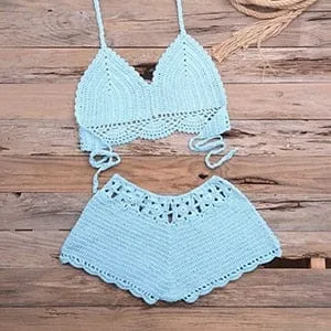 Sweet Knitted Crochet Swimsuit