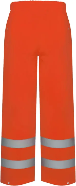 TCCFCCT Hi Vis Rain Pants Rain Suits for Men Waterproof, High Vis Rain Pants with Hood, High Visibility Rain Gear for Safety Work, Class 3 Reflective raincoat for Outdoors, L-XL Orange P