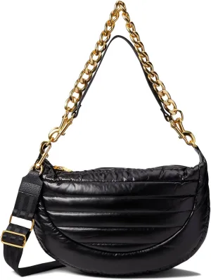Think Royln Elton Hobo - Large - Purse for Women - Polyester Construction - Detachable Carrying Handle Pearl Black One Size One Size