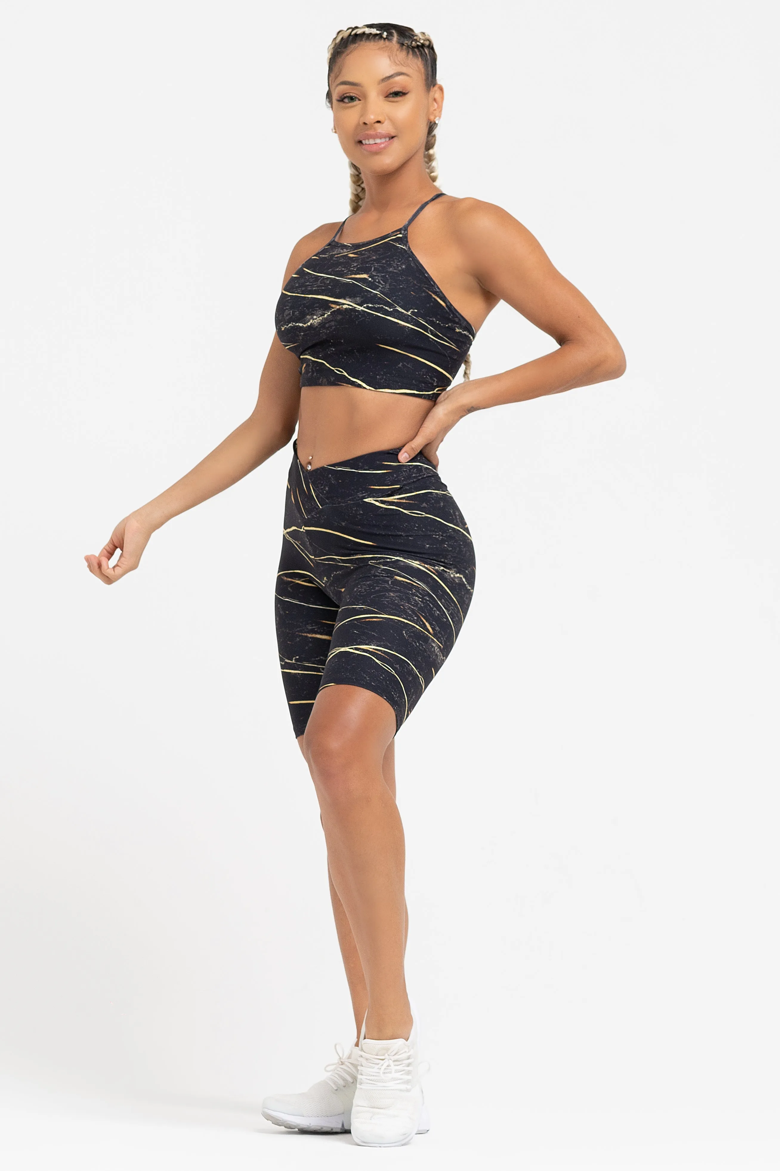 Tiger's Eye Criss Cross Crop Top