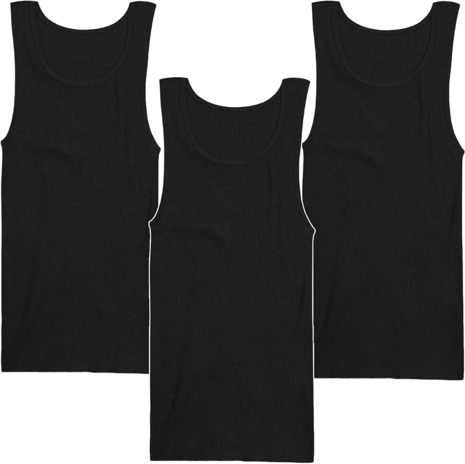 ToBeInStyle Men's Slim Fit Shallow Scoop Neck Sleeveless A-Shirts