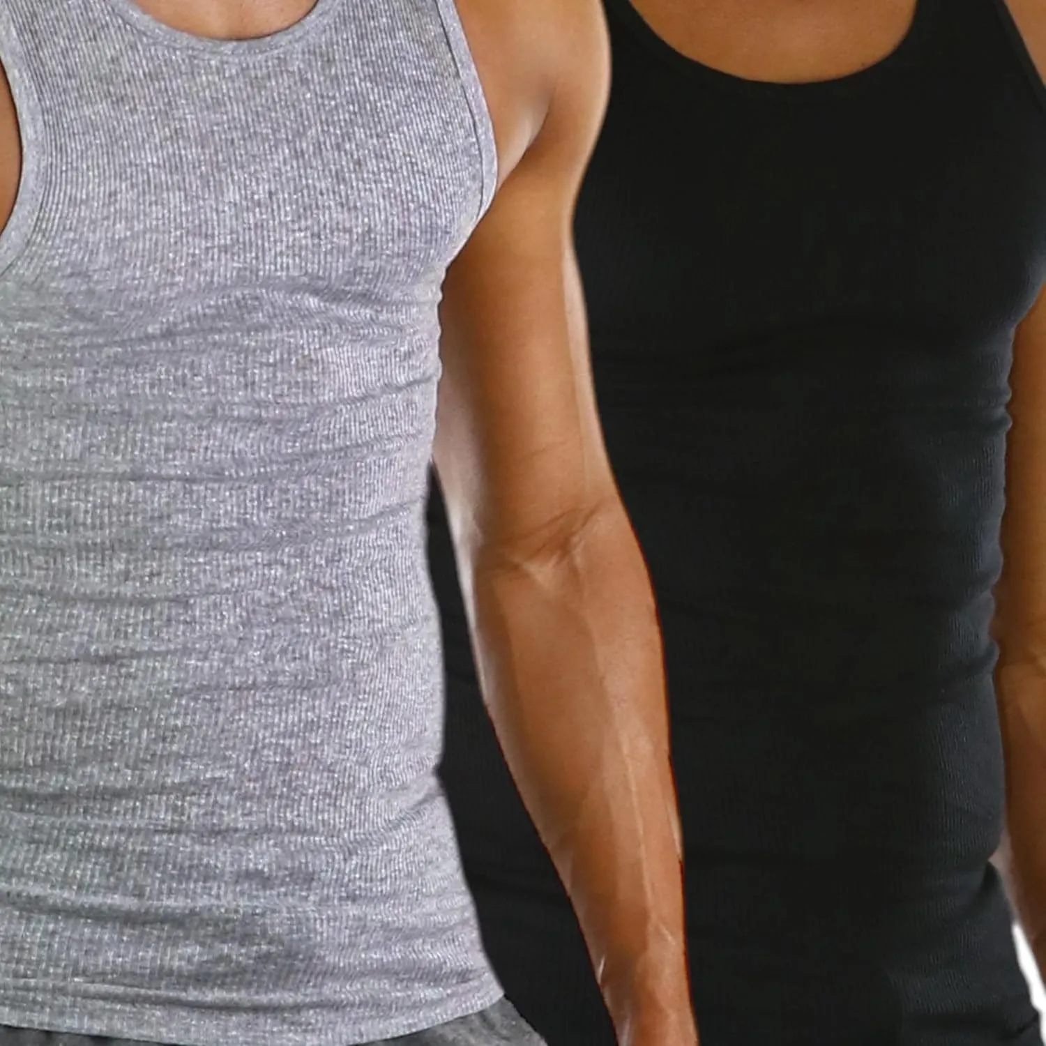 ToBeInStyle Men's Slim Fit Shallow Scoop Neck Sleeveless A-Shirts
