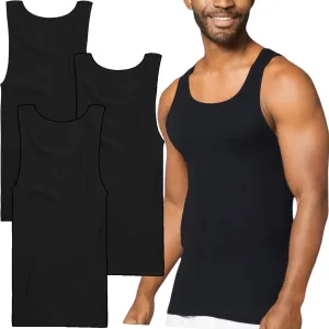 ToBeInStyle Men's Slim Fit Shallow Scoop Neck Sleeveless A-Shirts