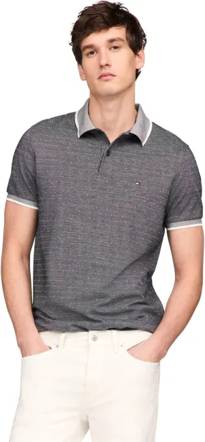 Tommy Hilfiger Men's Short Sleeve Casual Polo Shirts in Regular Fit with Interlocked Cotton