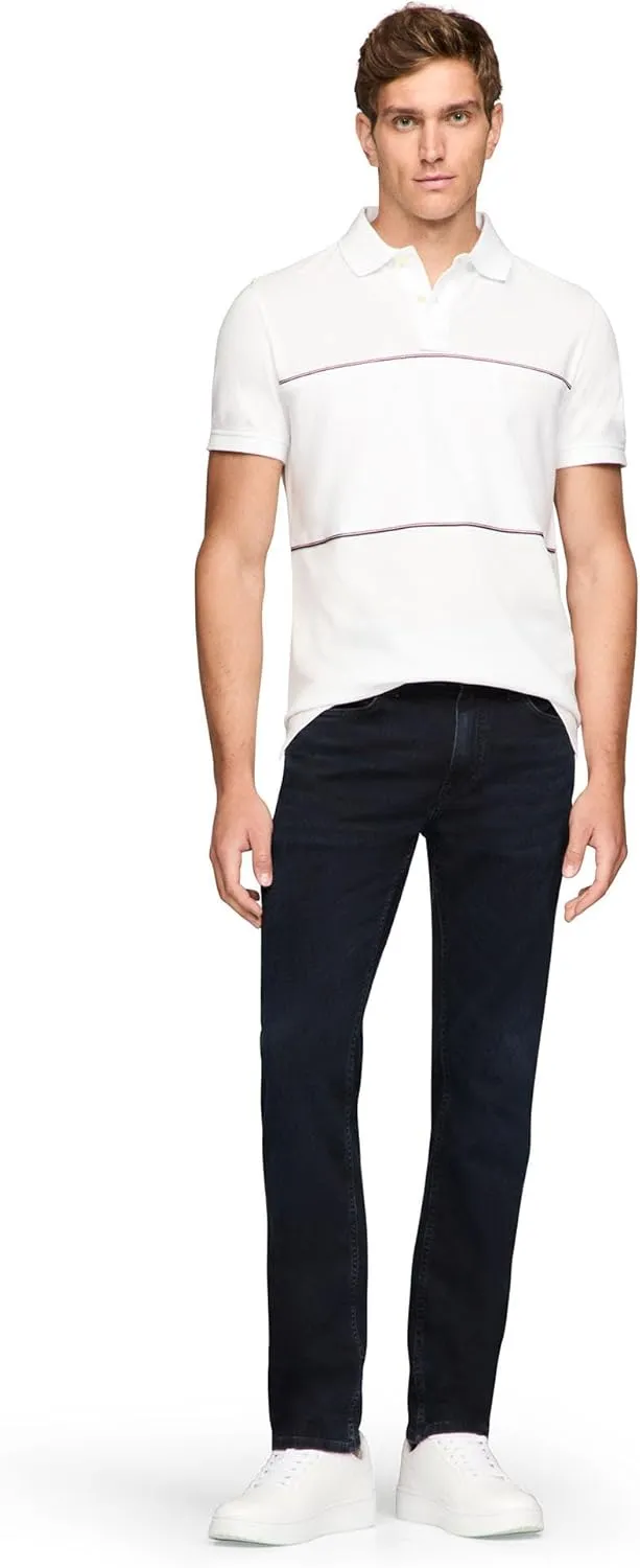 Tommy Hilfiger Men's Short Sleeve Casual Polo Shirts in Regular Fit with Stripe Designs