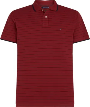 Tommy Hilfiger Men's Short Sleeve Casual Polo Shirts in Regular Fit with Stripe Designs