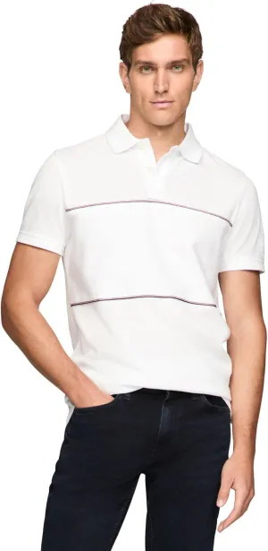Tommy Hilfiger Men's Short Sleeve Casual Polo Shirts in Regular Fit with Stripe Designs