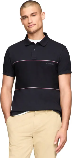 Tommy Hilfiger Men's Short Sleeve Casual Polo Shirts in Regular Fit with Stripe Designs