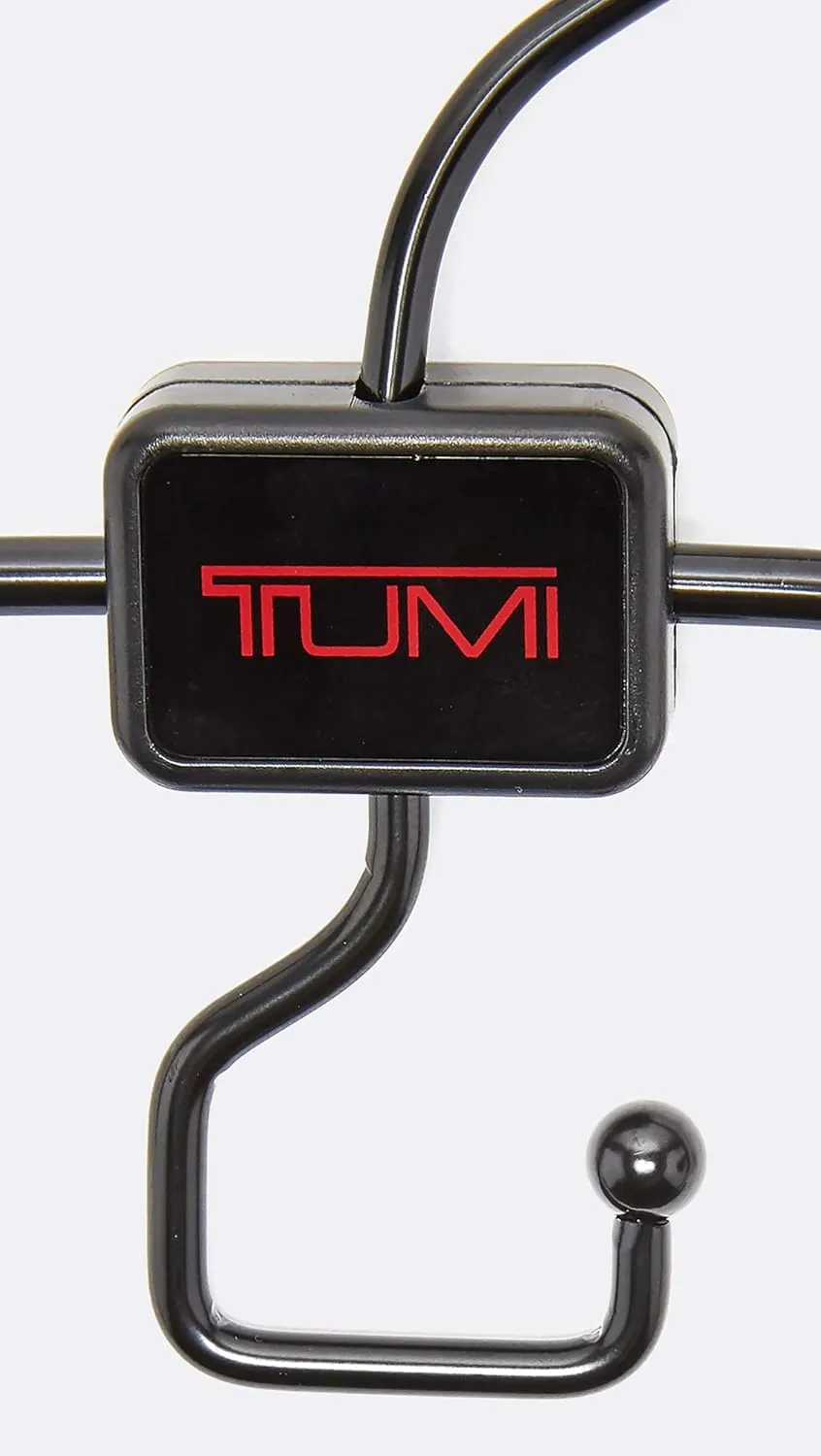 TUMI - 2-Piece Hangers Set - Travel Clothes Hanger for Suit, Coat & Trousers - Space Saving Garment Bag Hangers w/ Hooks - Black