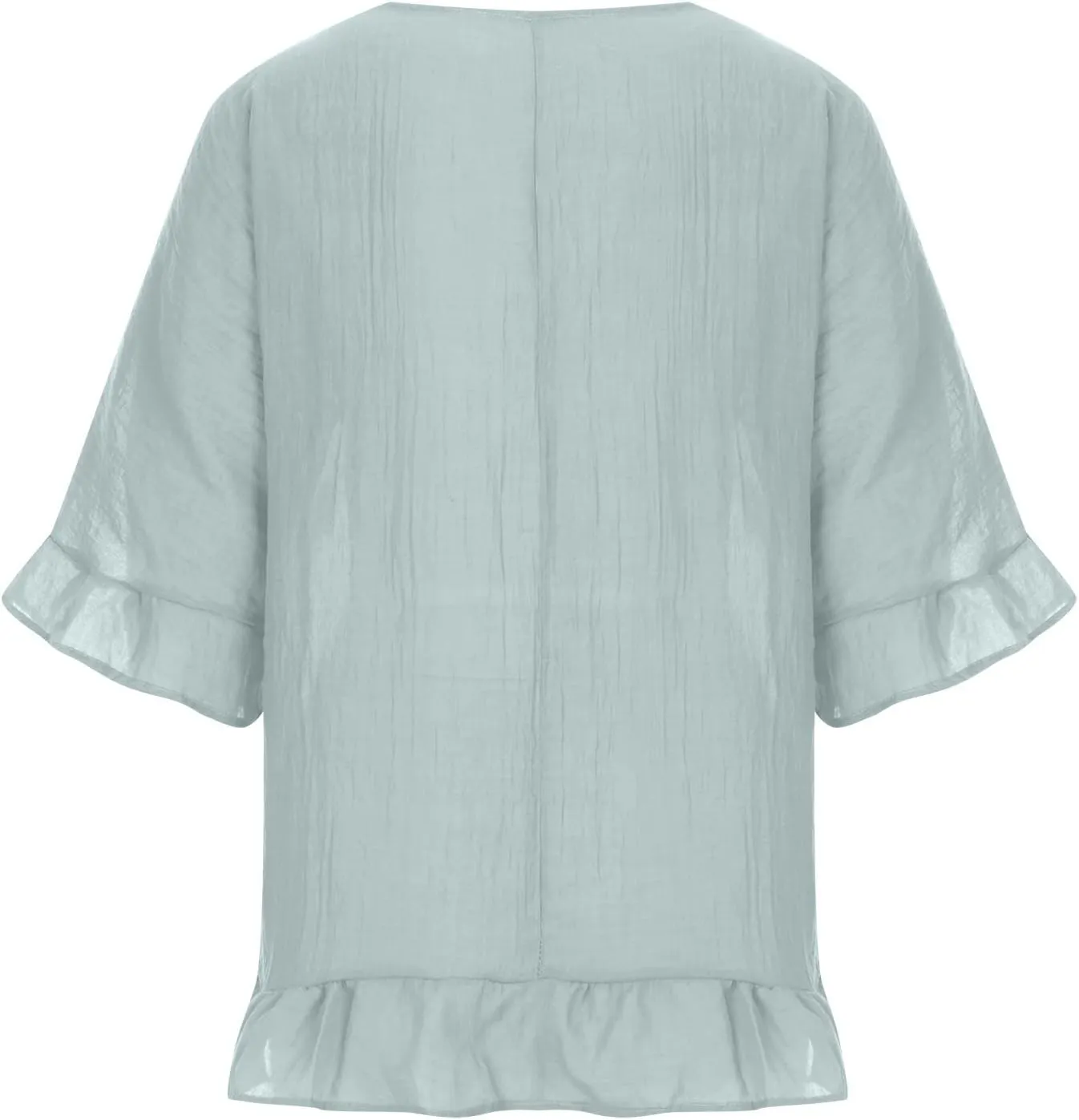 Tunic Dresses for Women 2024 Flowy Plus Size 3/4 Ruffle Sleeve Dress Oversized Lightweight Outdoor Bodycon Mini Dress