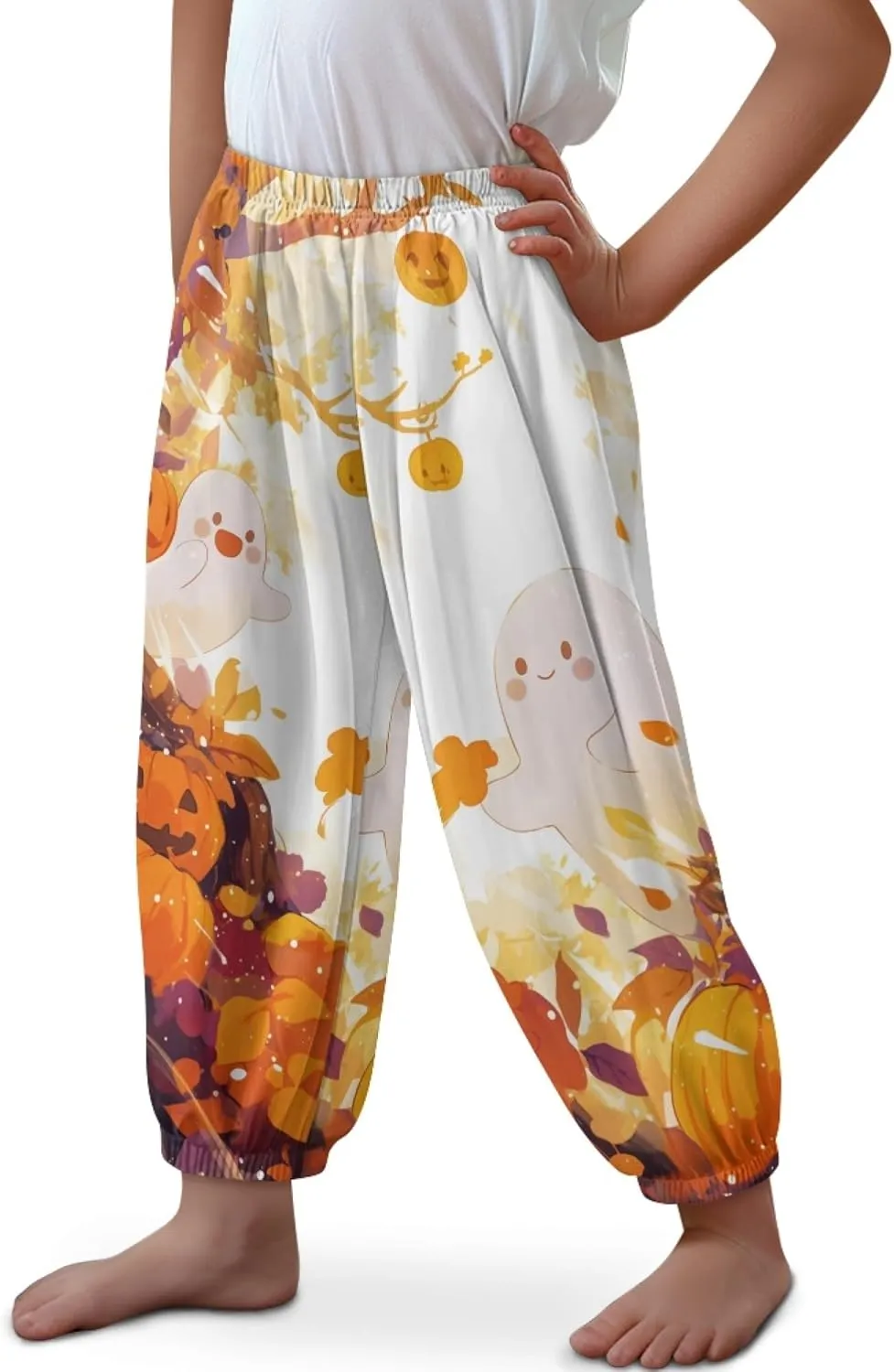 Unisex Little Kids Yoga Trousers Bohemian Beach Pants Baggy Harem Activewear for Boys and Girls Age 3-10