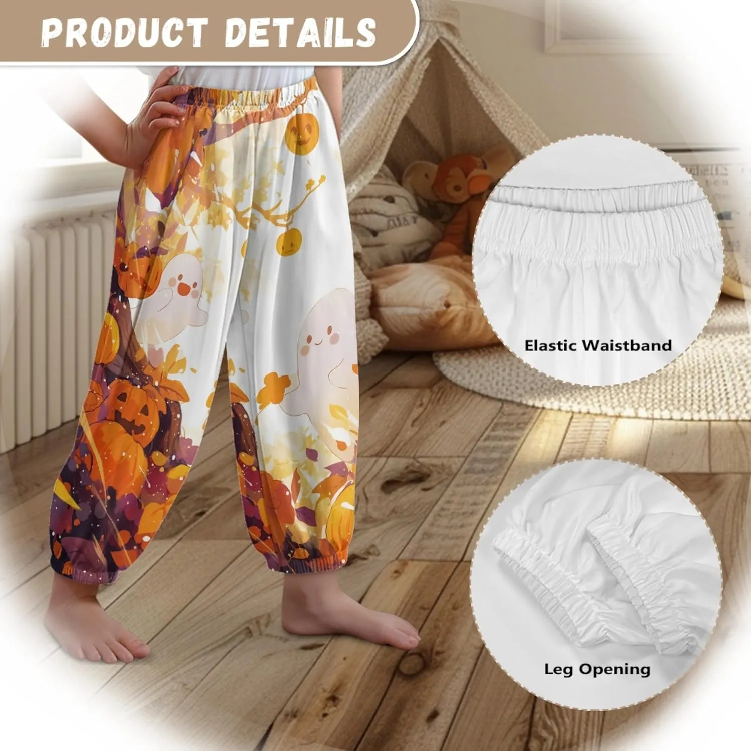Unisex Little Kids Yoga Trousers Bohemian Beach Pants Baggy Harem Activewear for Boys and Girls Age 3-10