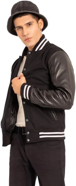 Varsity Jacket Men/Unisex Letterman Jacket | College Baseball High School Bomber Wool/Fleece/Leather Jacket