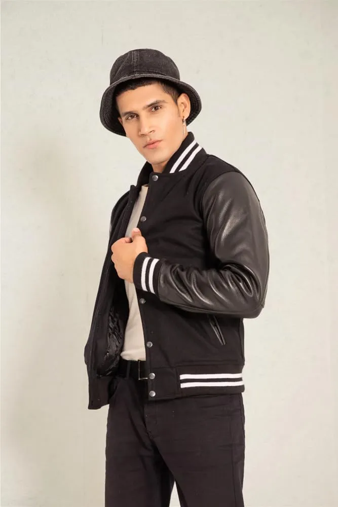 Varsity Jacket Men/Unisex Letterman Jacket | College Baseball High School Bomber Wool/Fleece/Leather Jacket