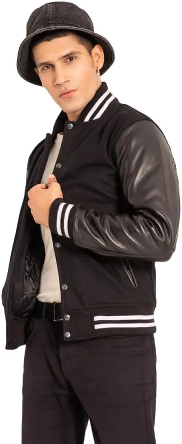 Varsity Jacket Men/Unisex Letterman Jacket | College Baseball High School Bomber Wool/Fleece/Leather Jacket
