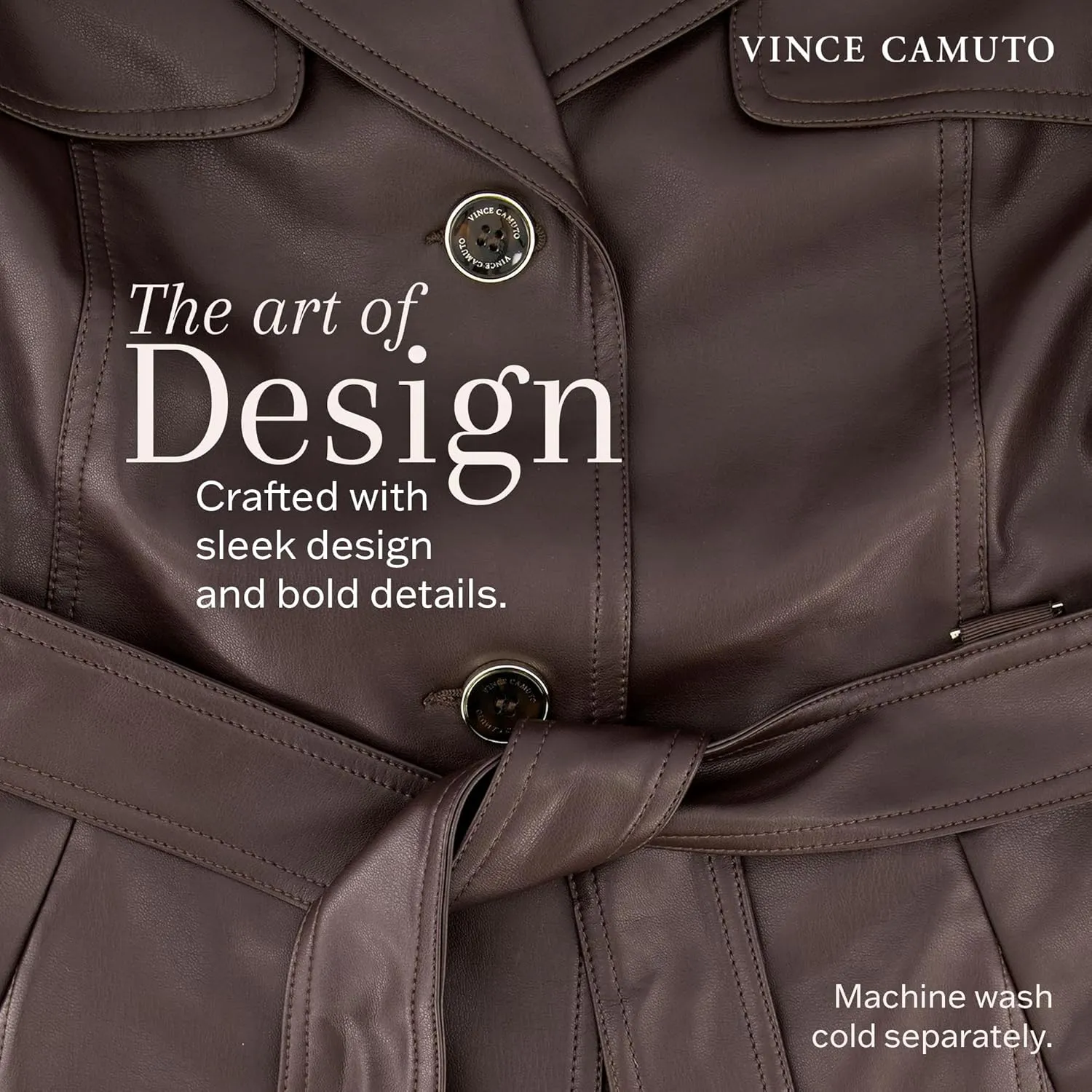 Vince Camuto Faux Leather Jackets for Women WinterLeather Trench Coats for Women