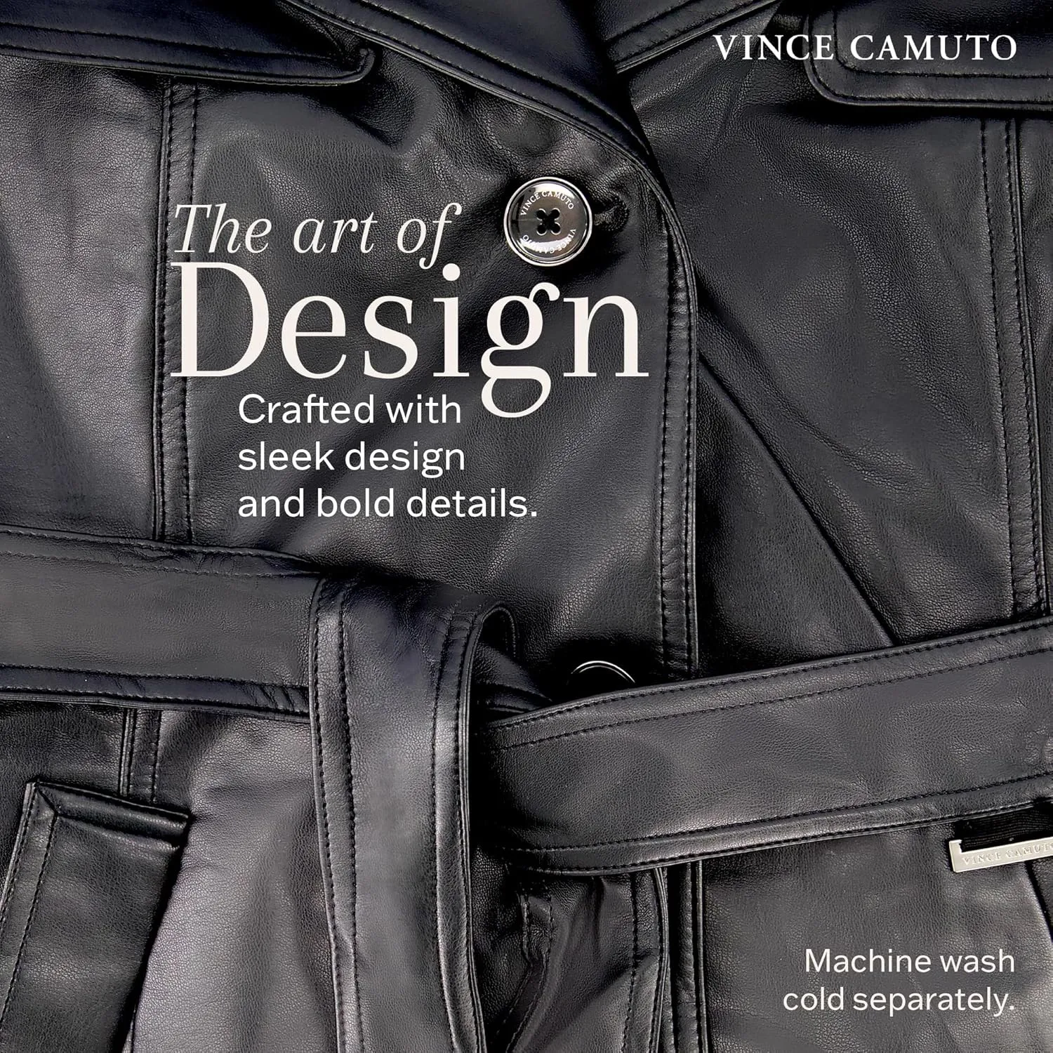 Vince Camuto Faux Leather Jackets for Women WinterLeather Trench Coats for Women