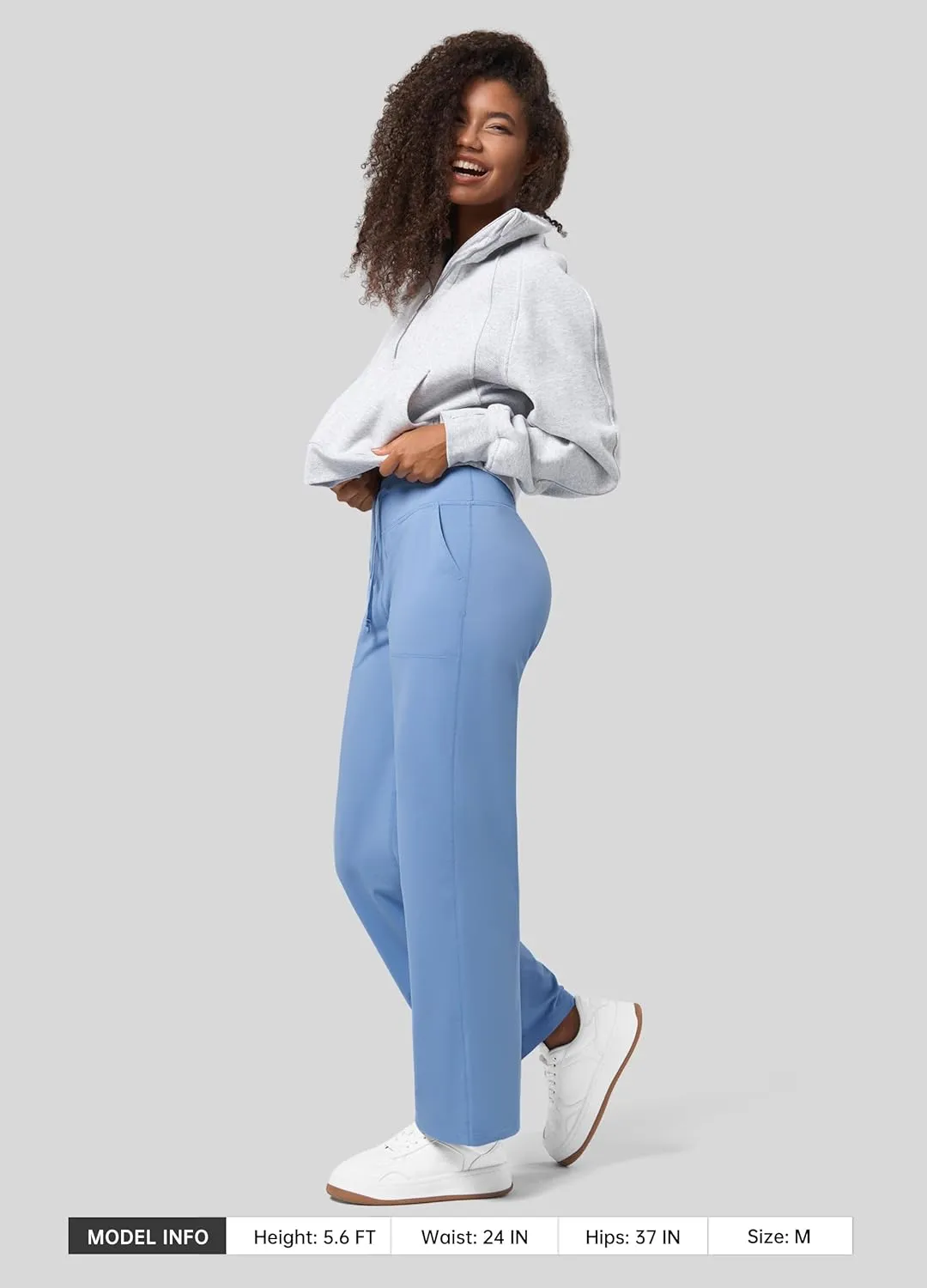 Willit Women's Fleece Lined Wide Leg Thermal Yoga Winter Pants with Pockets High Waist Comyf Casual Lounge Pants