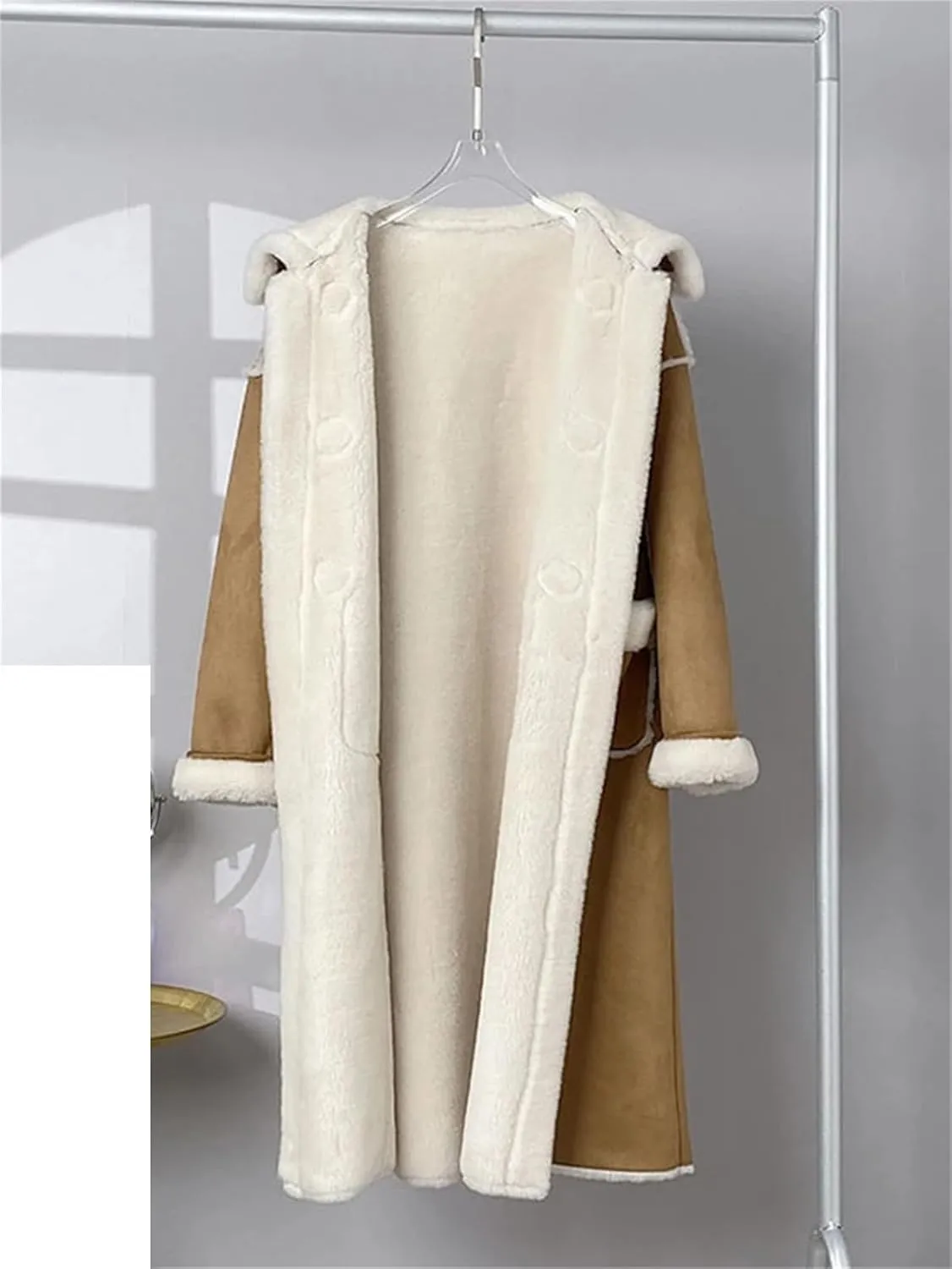 Winter Long Jacket Windbreaker Lamb Coat For Women Thickened Sheepskin Jacket Cotton Padded Coat
