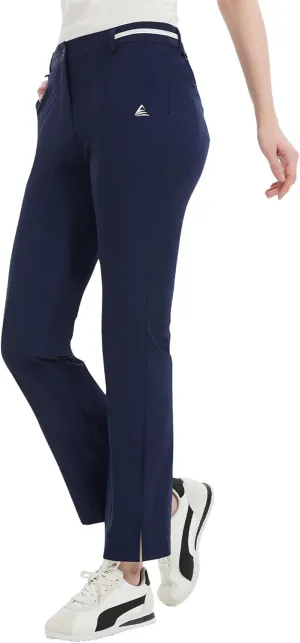 Women Golf Pants with Pockets Spring Summer 4-Way Stretch Lightweight Quick Dry Casual Pants Athletic UPF 50 