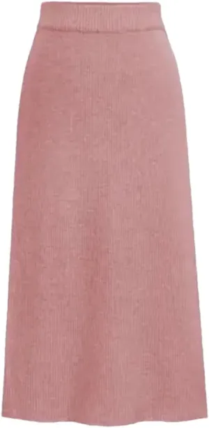 Women Solid Knit Pencil Skirt High Waist Elastic Casual Split Midi Skirts Autumn Winter