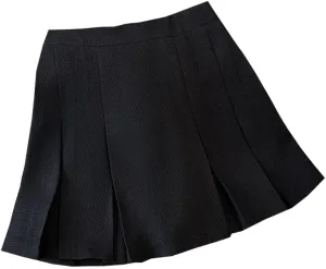 Women Summer Plus Size Loose Solid A-Line Pleated Elastic Waist Mini Skirts