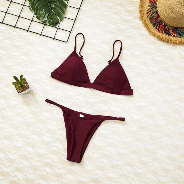 Women Swimsuit Padded Push Up Ladies Bikini