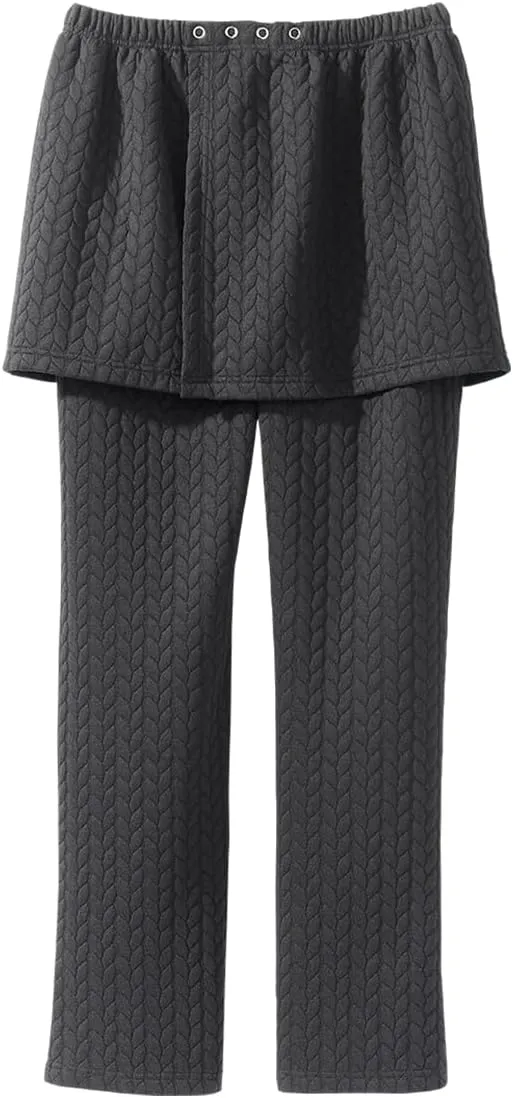 Womens Assisted Dressing Adaptive Open-Back Tracksuit Pants
