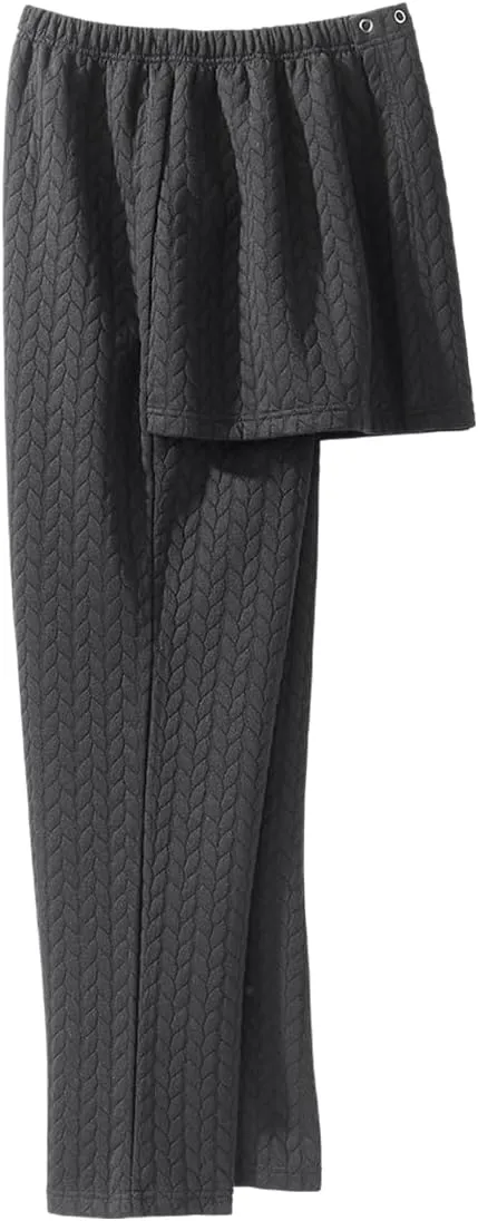 Womens Assisted Dressing Adaptive Open-Back Tracksuit Pants
