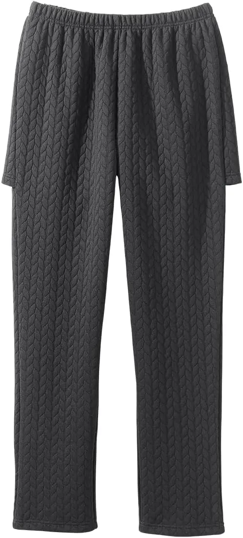 Womens Assisted Dressing Adaptive Open-Back Tracksuit Pants