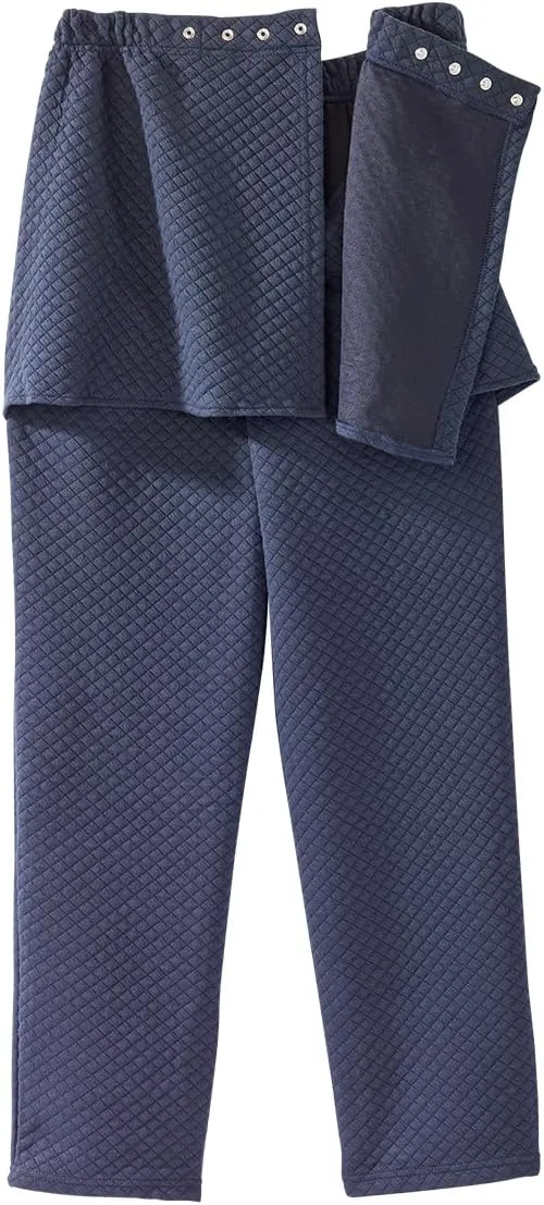 Womens Assisted Dressing Adaptive Open-Back Tracksuit Pants