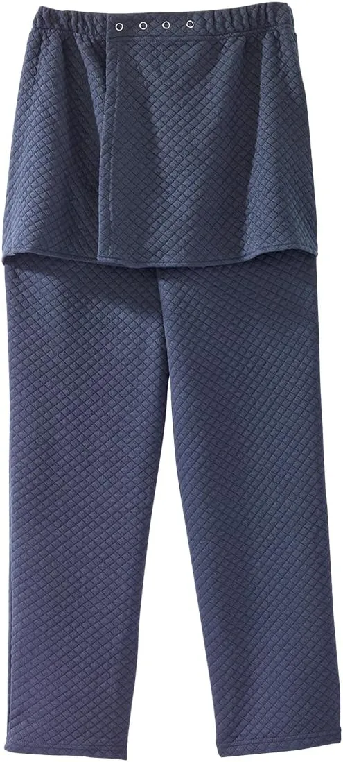 Womens Assisted Dressing Adaptive Open-Back Tracksuit Pants